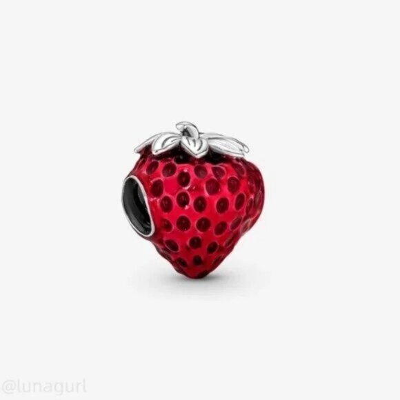 ✅Pandora Seeded Strawberry Fruit Charm - Picture 1 of 3